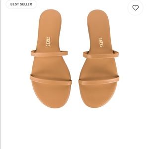 TKEES Gemma slide sandals in cocoa butter NWT